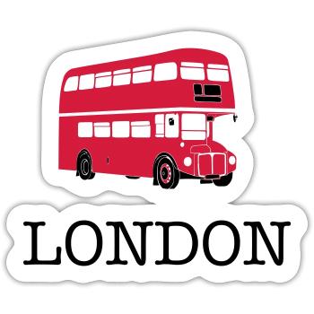 London - Sticker Größe S (10 x 10 cm) - Mattweiß - Vorne