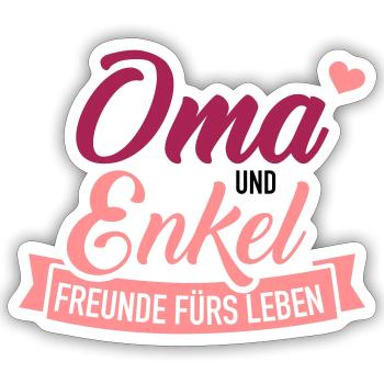 Oma - Sticker Größe S (10 x 10 cm) - Mattweiß - Vorne