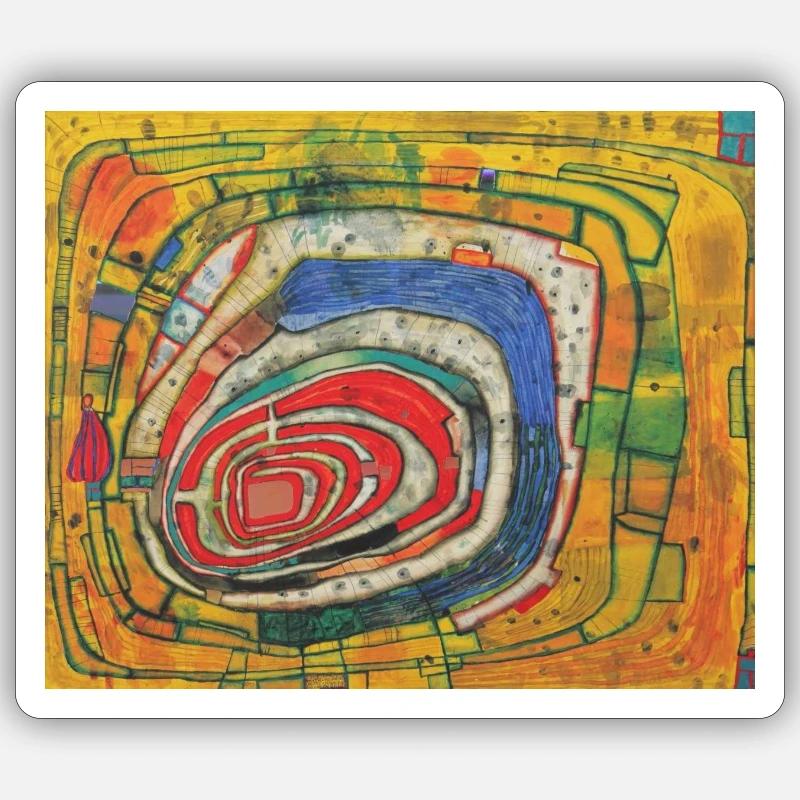 cent eau - art Sticker taille S (10 x 10 cm)