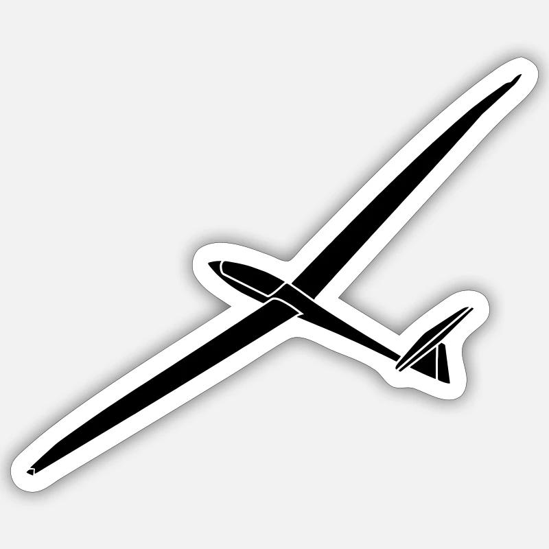 Glider glider flying glider pilot Sticker size S (10 x 10 cm)