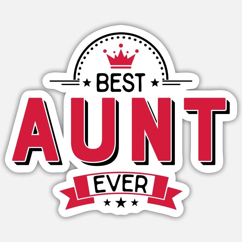 Tante - Sticker Größe S (10 x 10 cm) - Mattweiß