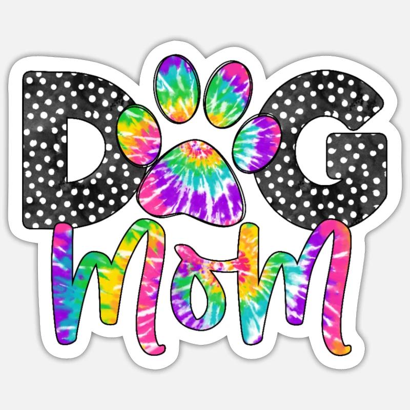 Maman de chien - Sticker taille S (10 x 10 cm) - blanc mat