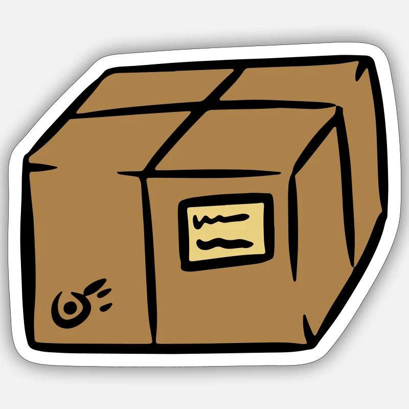 Package package paquet parcel mail postman shipment Sticker size S (10 x 10 cm)