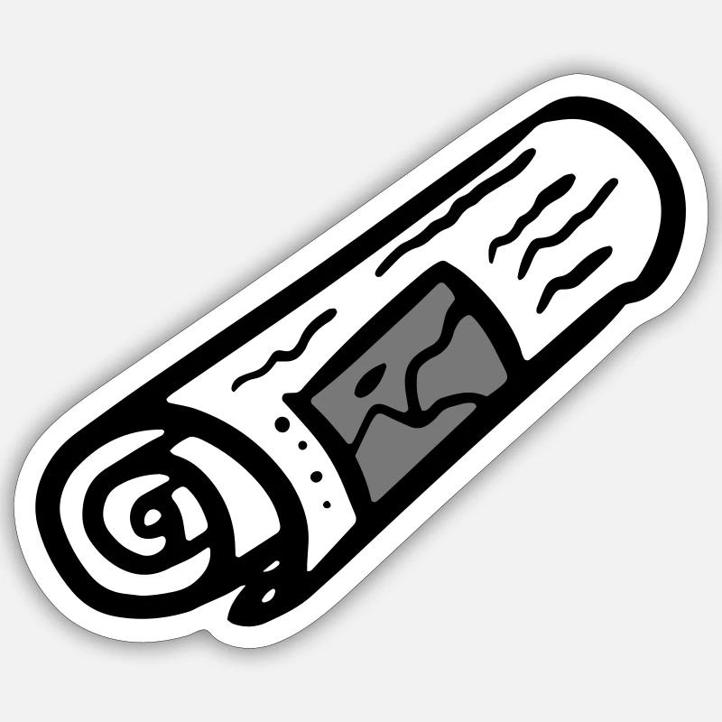 Journal de journal newspaper - Sticker taille S (10 x 10 cm) - blanc mat
