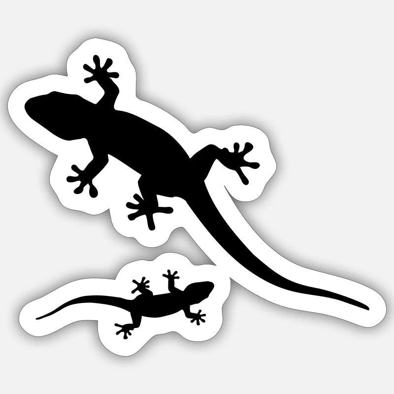 geckos - Sticker size S (10 x 10 cm) - white matte