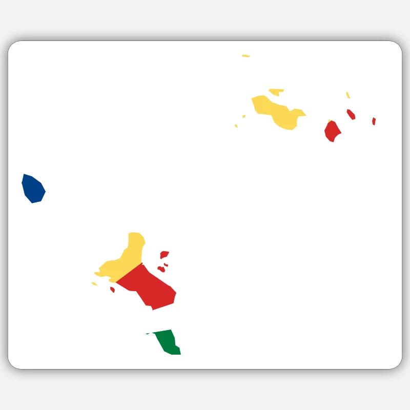 Seychelles flag - Sticker taille S (10 x 10 cm) - blanc mat