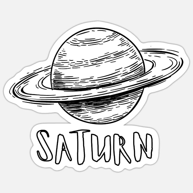 Saturne Sticker taille S (10 x 10 cm)