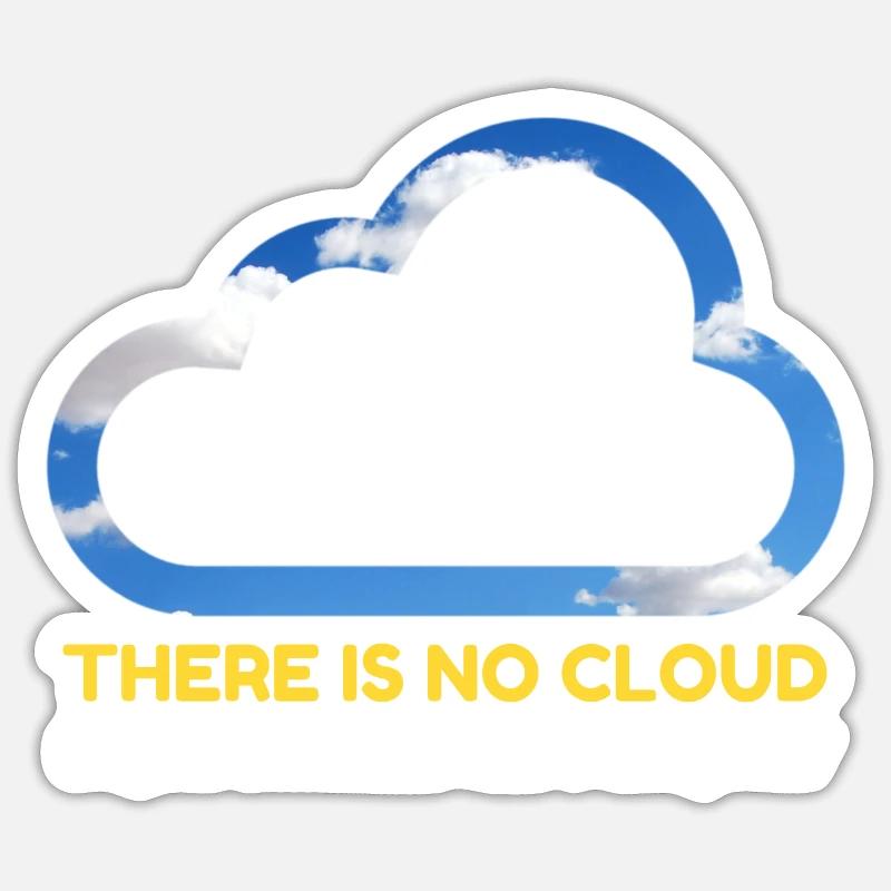 Cloud Computing Geschenk für Software Entwickler - Sticker Größe S (10 x 10 cm) - Mattweiß