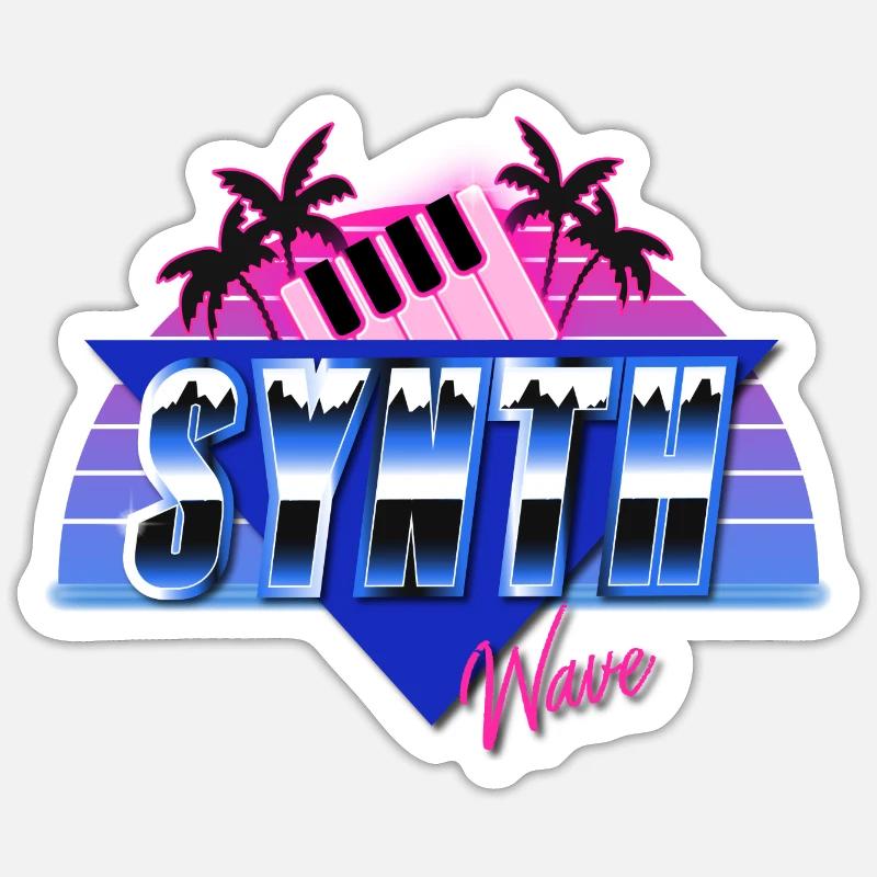 Synthwave Sticker Größe S (10 x 10 cm)