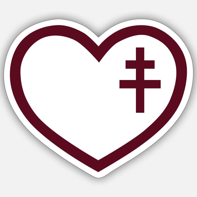 Cuore Lorena - vettore Sticker formato S (10 x 10 cm)