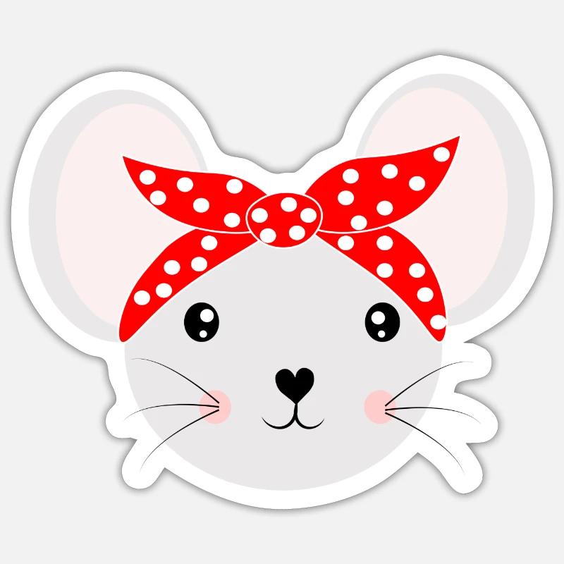 Cute Mouse - Sticker size S (10 x 10 cm) - white matte