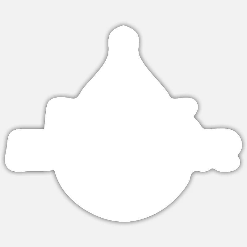 Kickboxer Kickboxing Kick Boxer Kickboxen - Sticker taille S (10 x 10 cm) - blanc mat