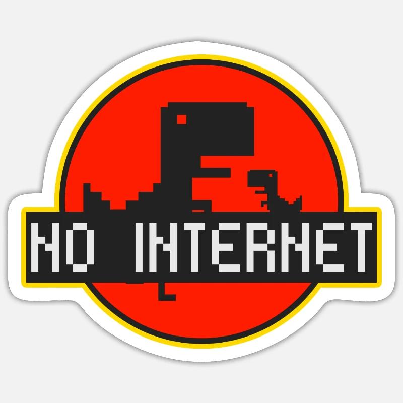 No internet - Kein Internet - Sticker size S (10 x 10 cm) - white matte