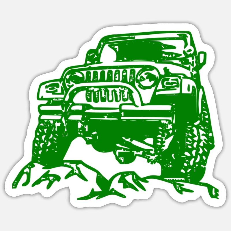 jeep - Sticker size S (10 x 10 cm) - white matte