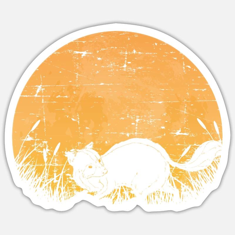 Waschbären Geschenk Waschbär - Sticker Größe S (10 x 10 cm) - Mattweiß