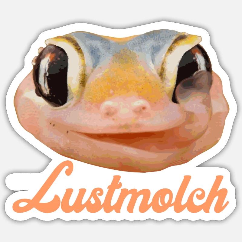 Lustmolch - Sticker taille S (10 x 10 cm) - blanc mat