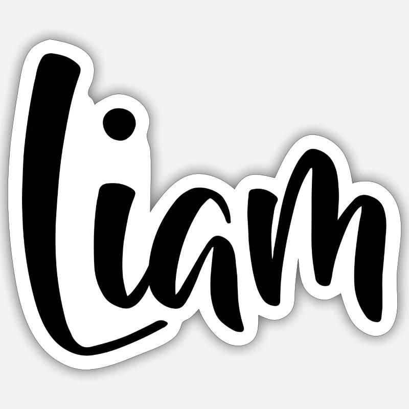 Name - Liam - Sticker Größe S (10 x 10 cm) - Mattweiß