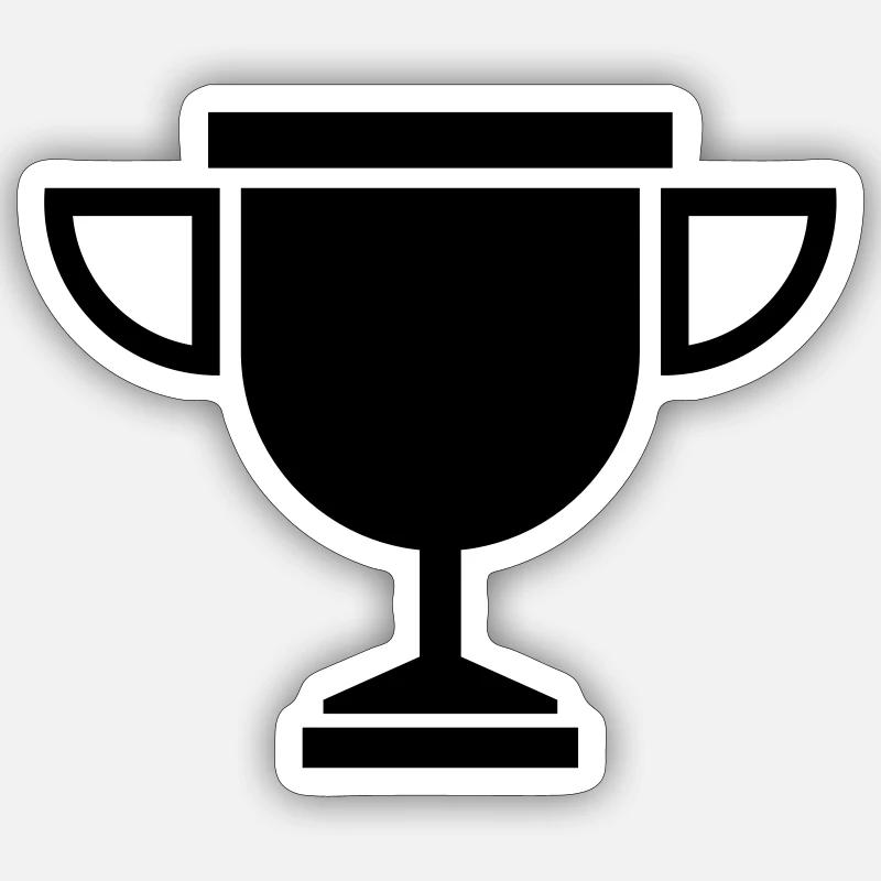Pokal - Sticker taille S (10 x 10 cm) - blanc mat