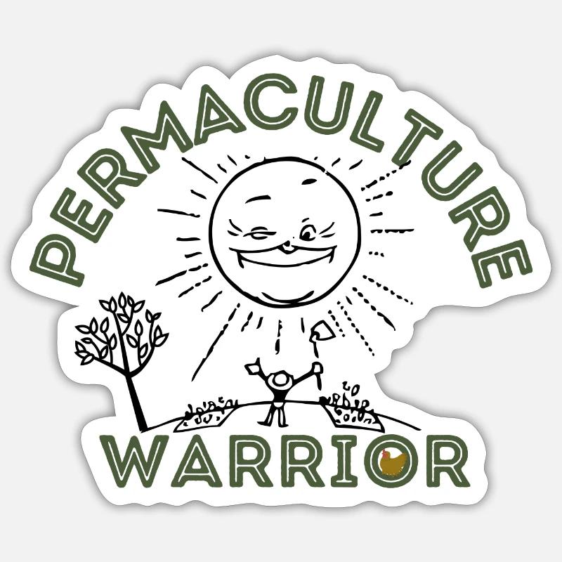 Permaculture Warrior Sticker size S (10 x 10 cm)