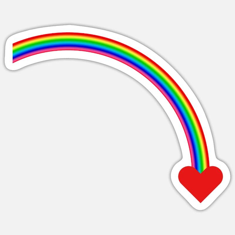 Rainbow - Sticker size S (10 x 10 cm) - white matte