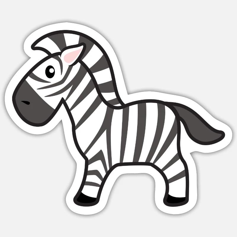 zebra - Sticker taille S (10 x 10 cm) - blanc mat
