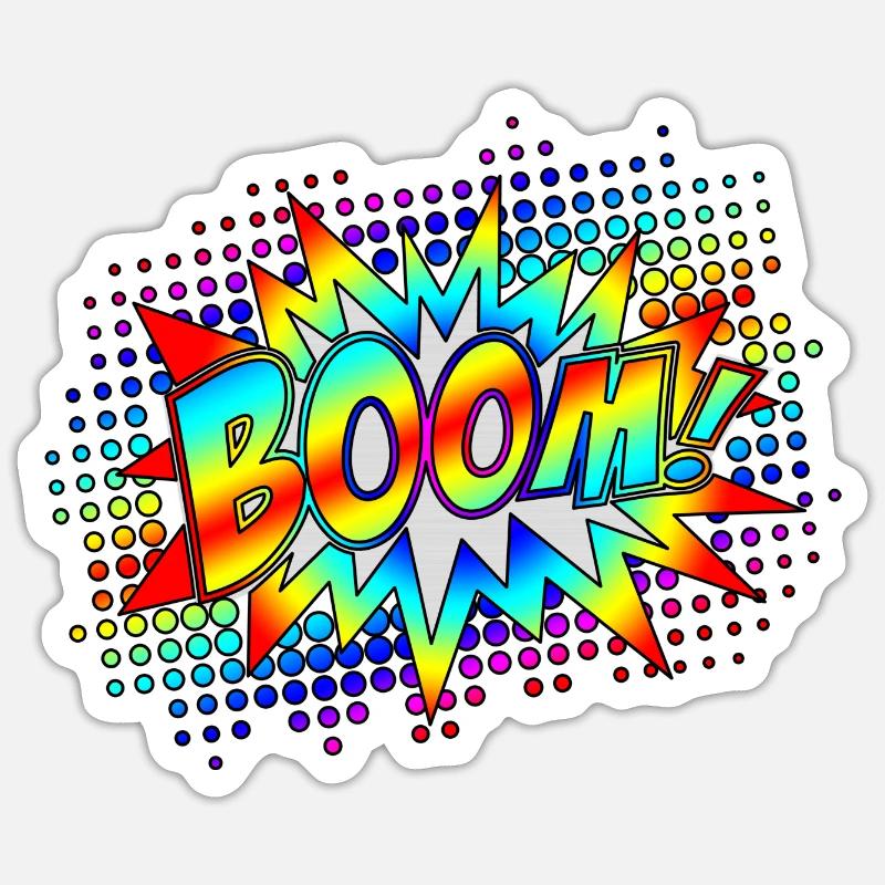 Comic Boom Explosion Speech Bubble Superhero Retro Sticker size S (10 x 10 cm)