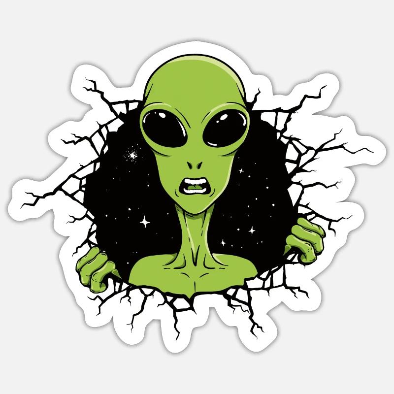 Alien Sticker taille S (10 x 10 cm)