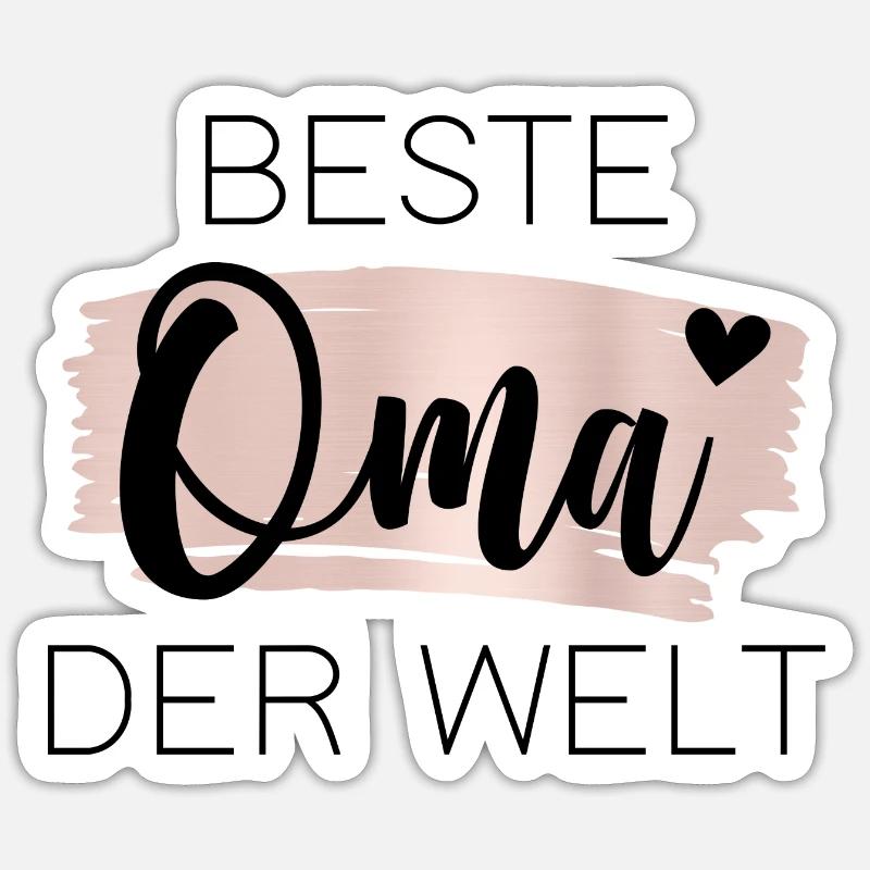 Beste Oma der Welt Sticker Größe S (10 x 10 cm)