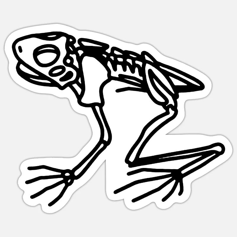 GRENOUILLE - Sticker taille S (10 x 10 cm) - blanc mat
