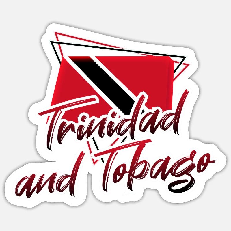 Trinité-et-Tobago - Sticker taille S (10 x 10 cm) - blanc mat