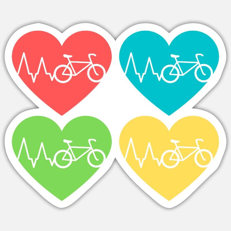 Cyclisme Affectueuse Sticker taille S (10 x 10 cm)