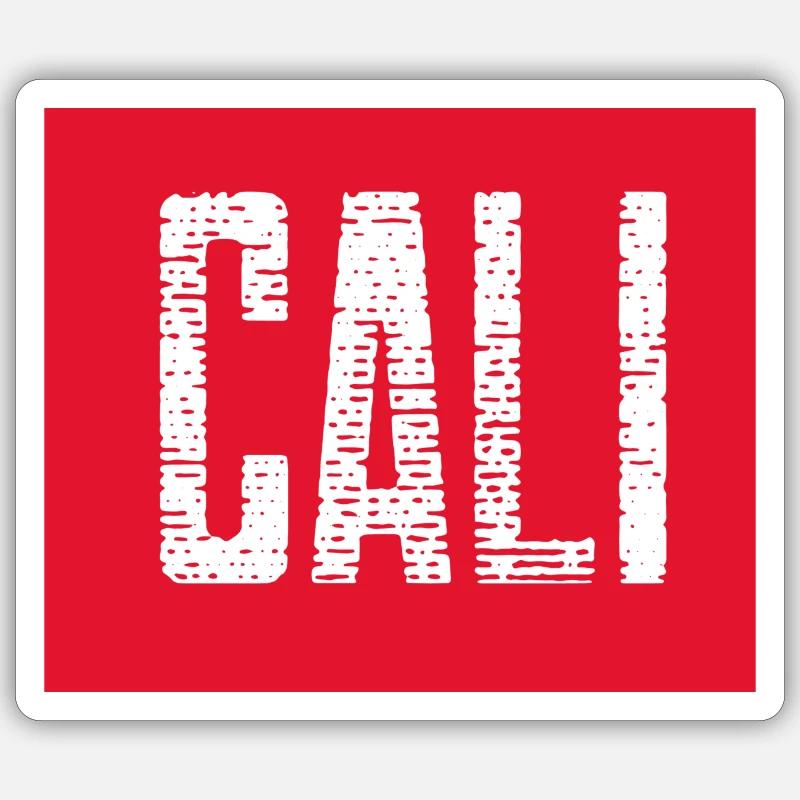 CALI - Sticker Größe S (10 x 10 cm) - Mattweiß