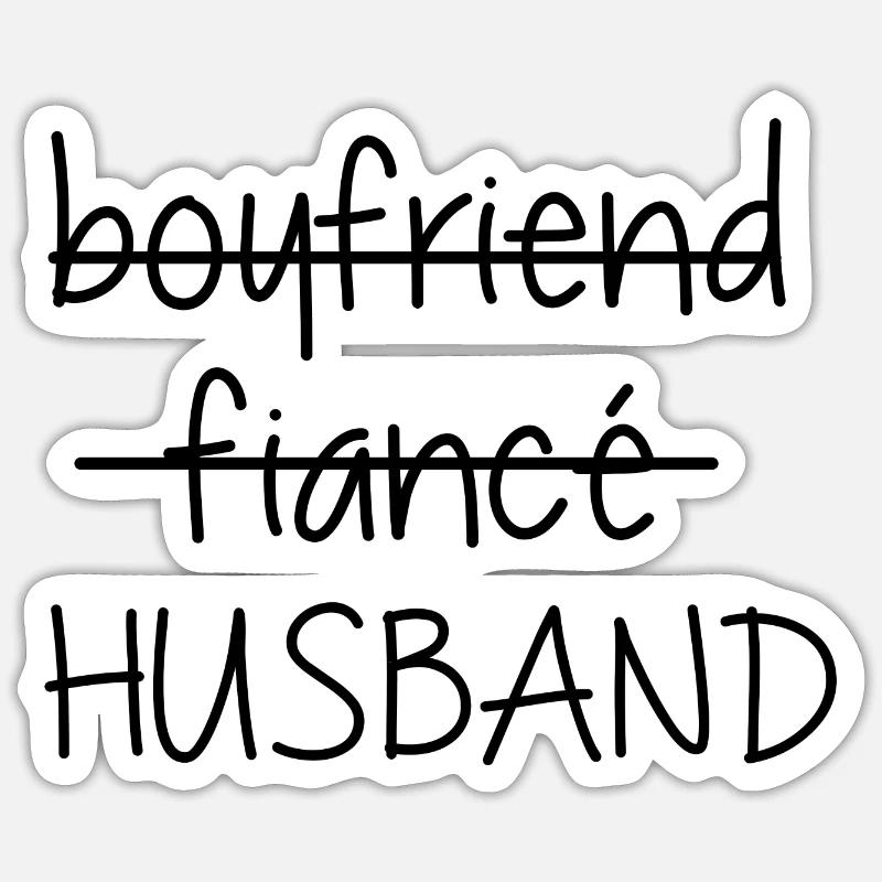 Freund Verlobter Ehemann Sticker Größe S (10 x 10 cm)
