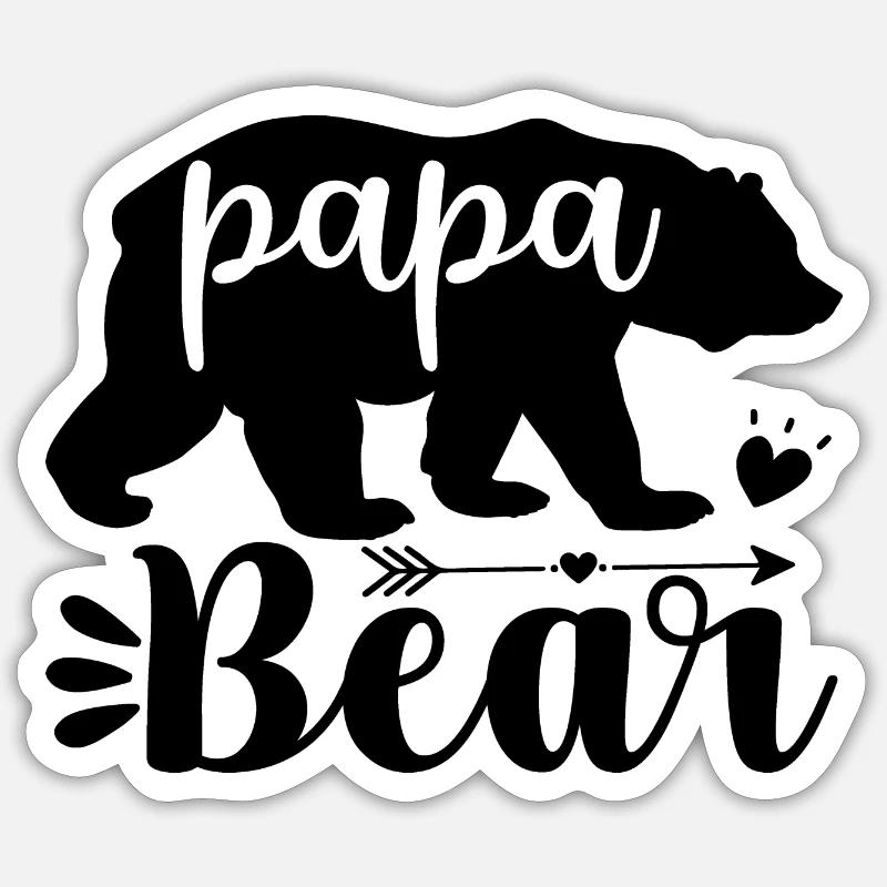 Papa Bear Sticker Größe S (10 x 10 cm)