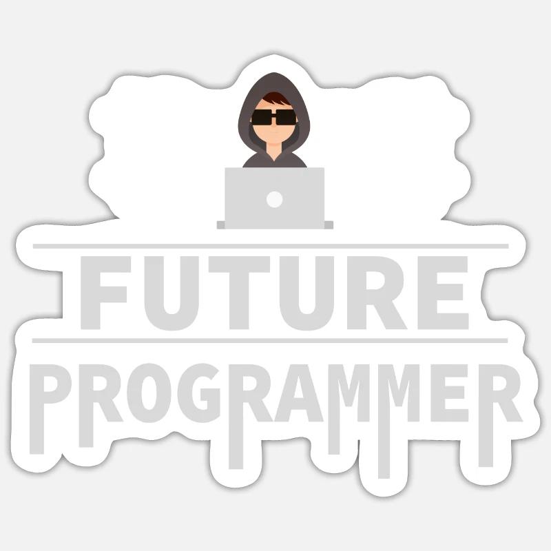 Programmer Coder Software Developer - Sticker size S (10 x 10 cm) - white matte