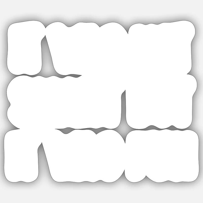 lustig - Sticker Größe S (10 x 10 cm) - Mattweiß