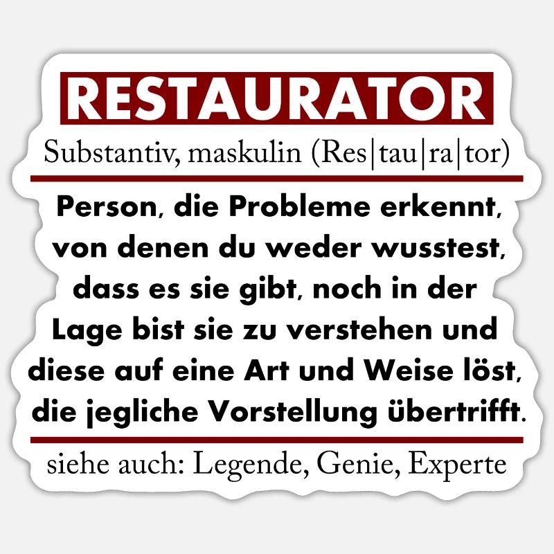 Restaurator Sticker Größe S (10 x 10 cm)