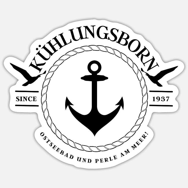 Kühlungsborn , Ostseebad, Perle an der Ostsee - Sticker Größe S (10 x 10 cm) - Mattweiß