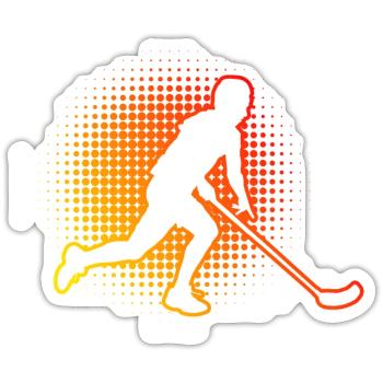 Floorball Herren Jungen Salibandy Innebandy Unihoc - Sticker Größe S (10 x 10 cm) - Mattweiß - Vorne