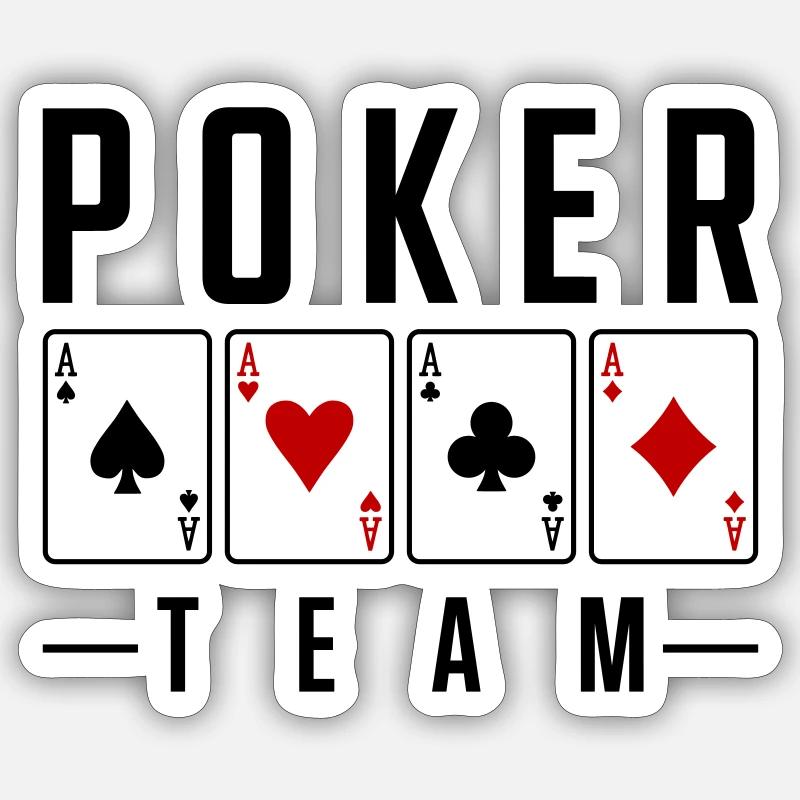 équipe de poker Sticker taille S (10 x 10 cm)