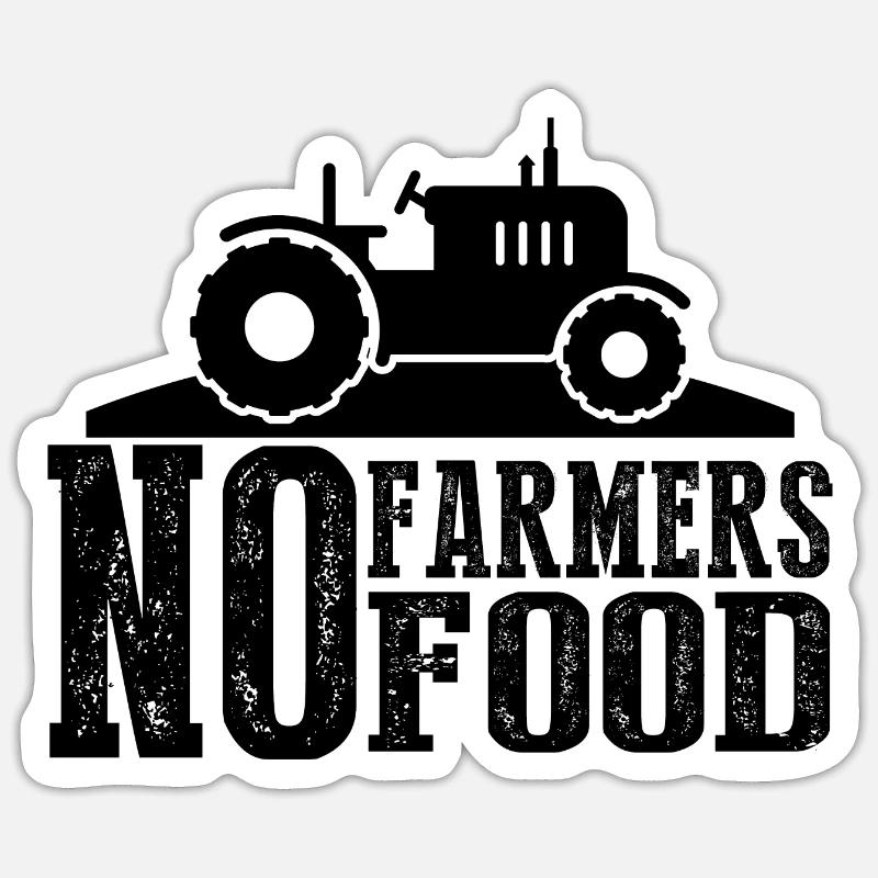 farmer farmer - Sticker size S (10 x 10 cm) - white matte