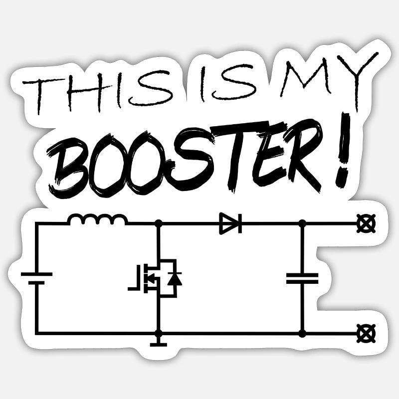Schaltplan Booster Elektronik Hardware Sticker Größe S (10 x 10 cm)