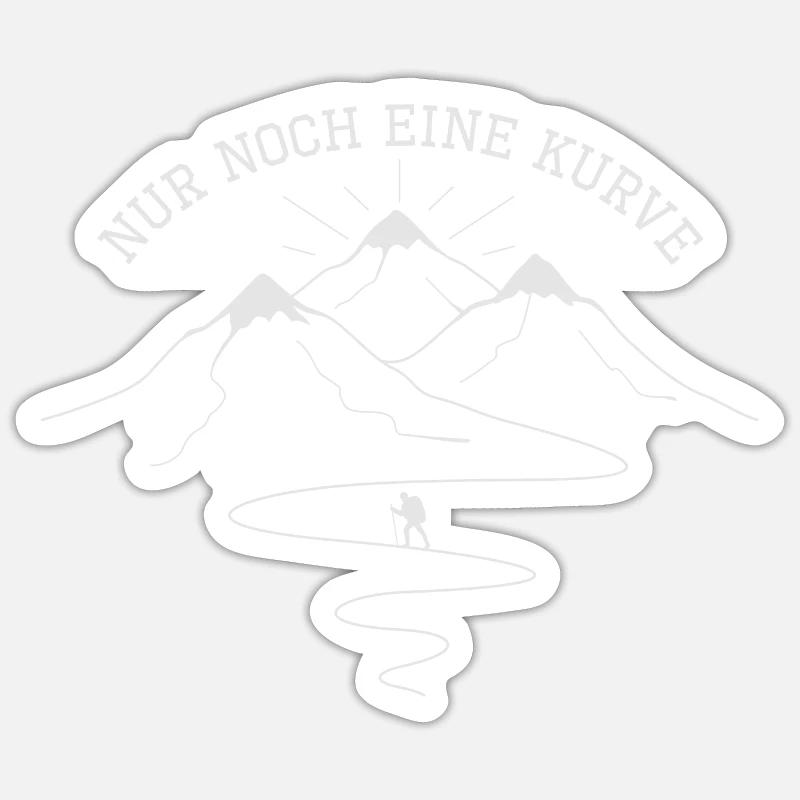 Nur noch ein Kürve - (B.w) - Sticker Größe S (10 x 10 cm) - Mattweiß