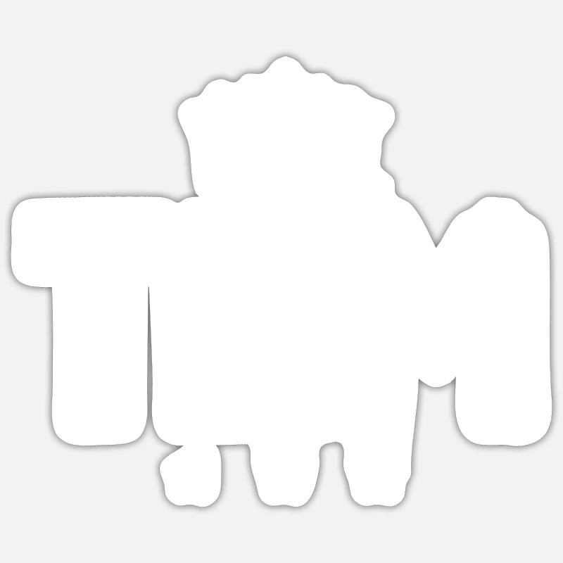 Tom - Sticker Größe S (10 x 10 cm) - Mattweiß