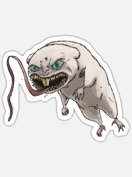 Mutanten Hamster - Sticker Größe S (10 x 10 cm) - Mattweiß