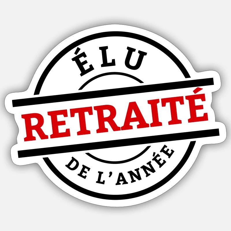 Cadeau retraite Sticker taille S (10 x 10 cm)
