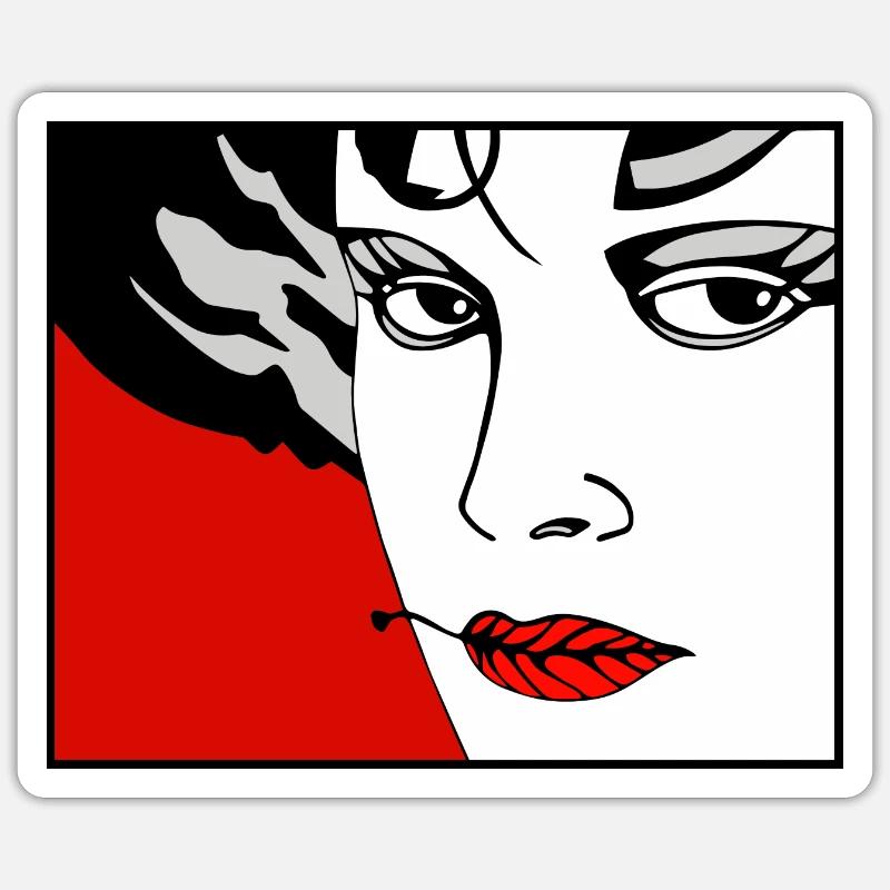 Volcane 3 - Sticker taille S (10 x 10 cm) - blanc mat