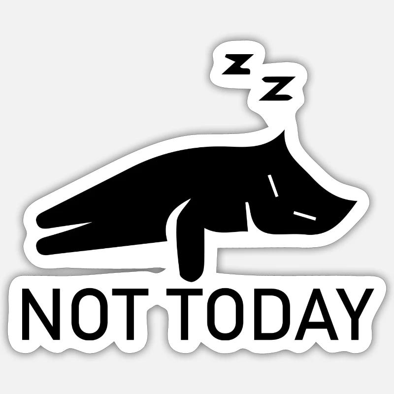 Chat Katze - Sticker taille S (10 x 10 cm) - blanc mat