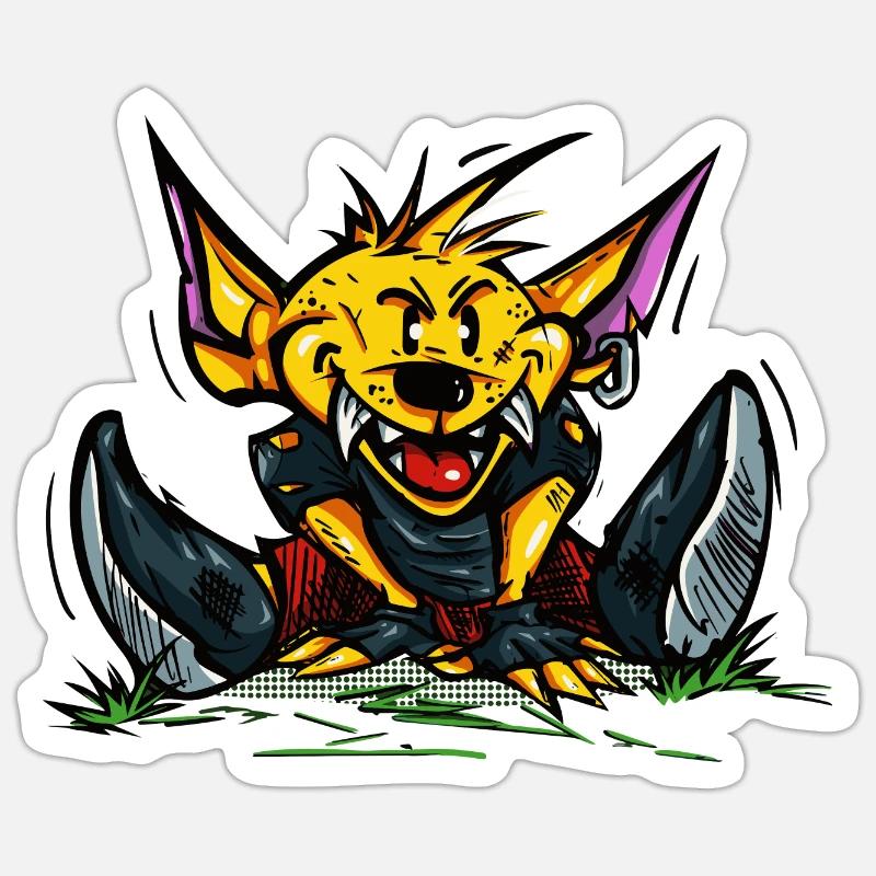 farfadet jaune Sticker taille S (10 x 10 cm)