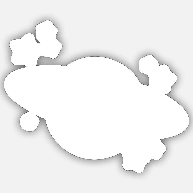 Icône Saturne - Sticker taille S (10 x 10 cm) - blanc mat